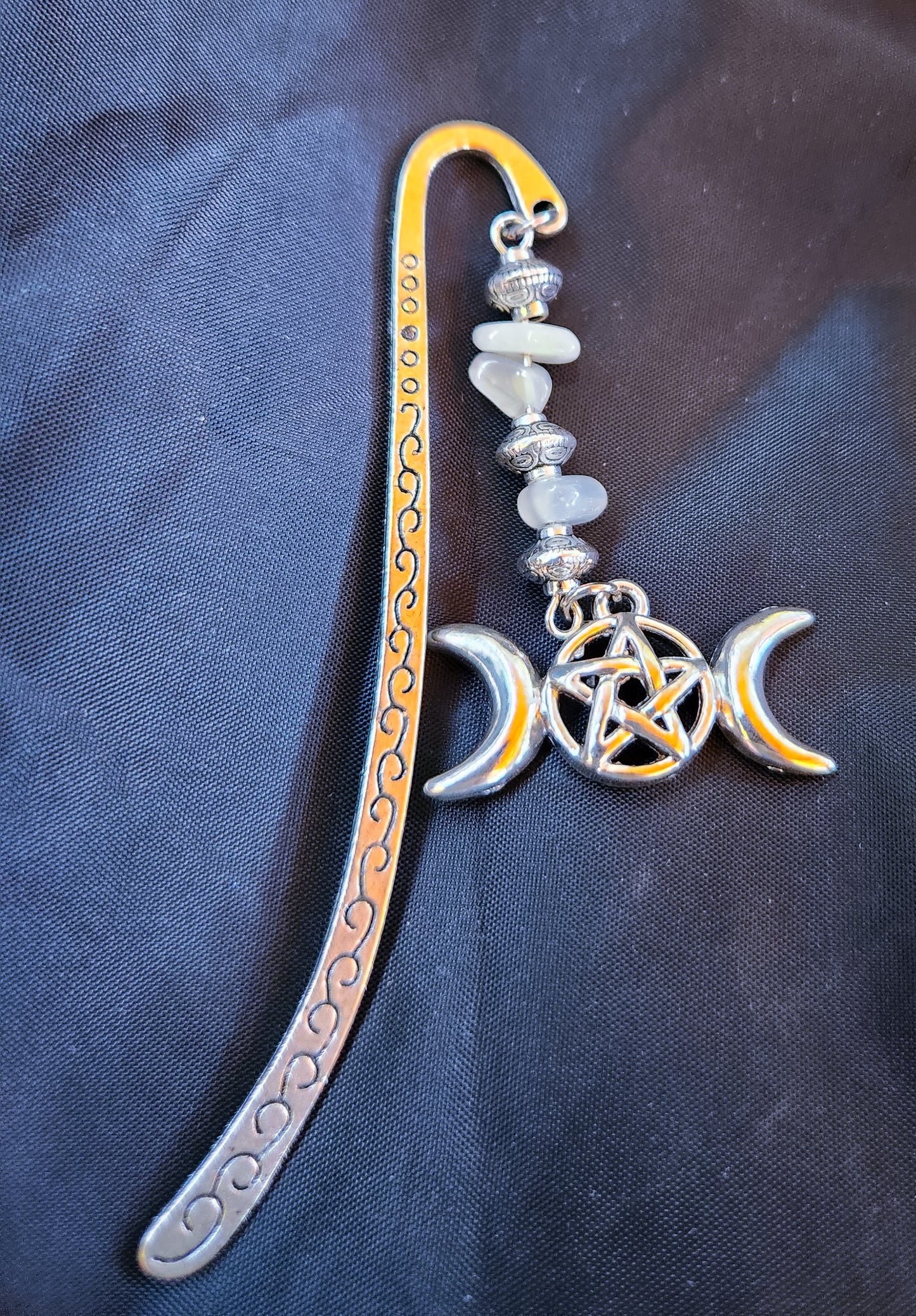 Clear Quartz & Metal Bookmark