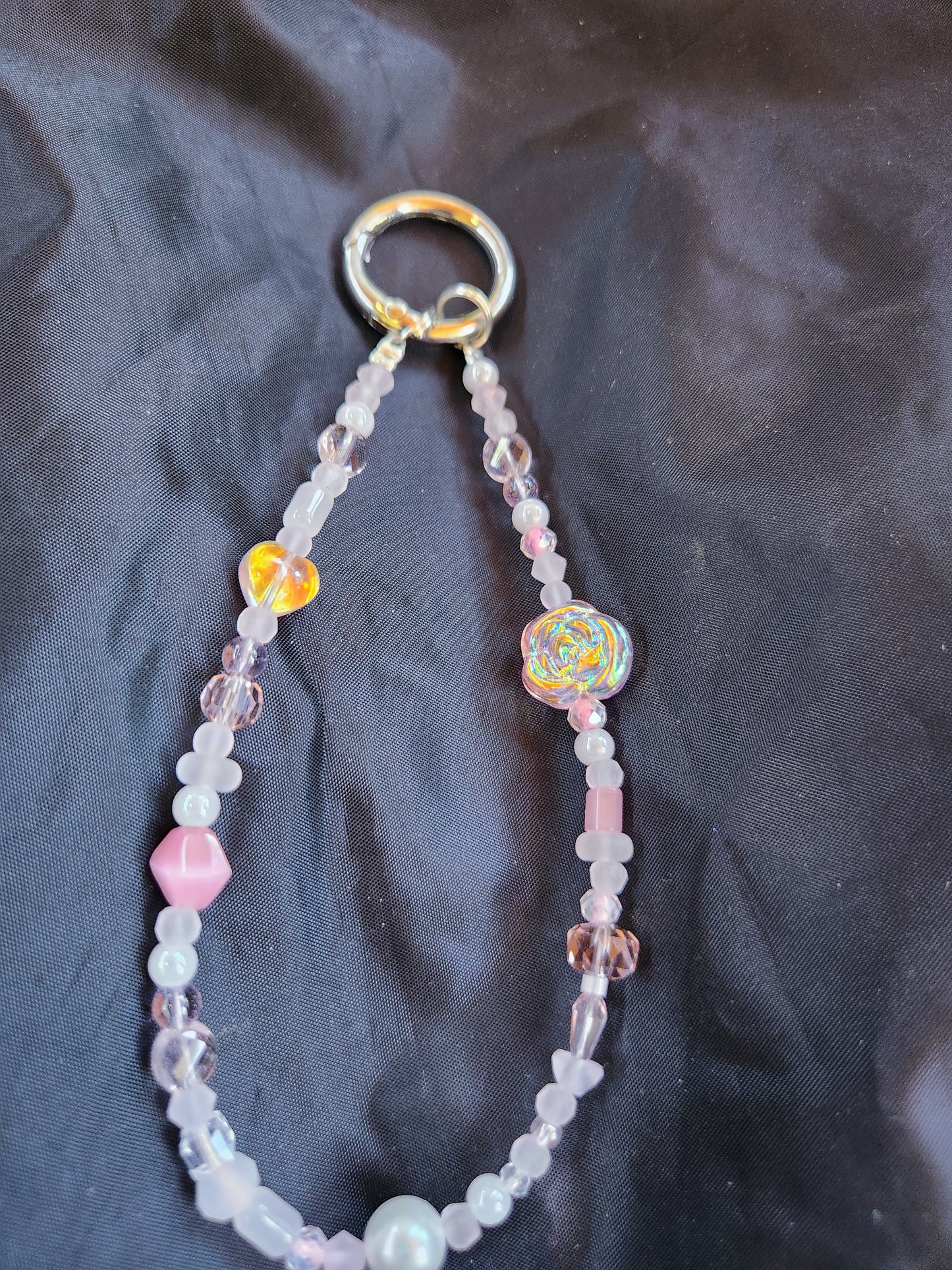 Acrylic Pearls & Sparkle Bead Charm