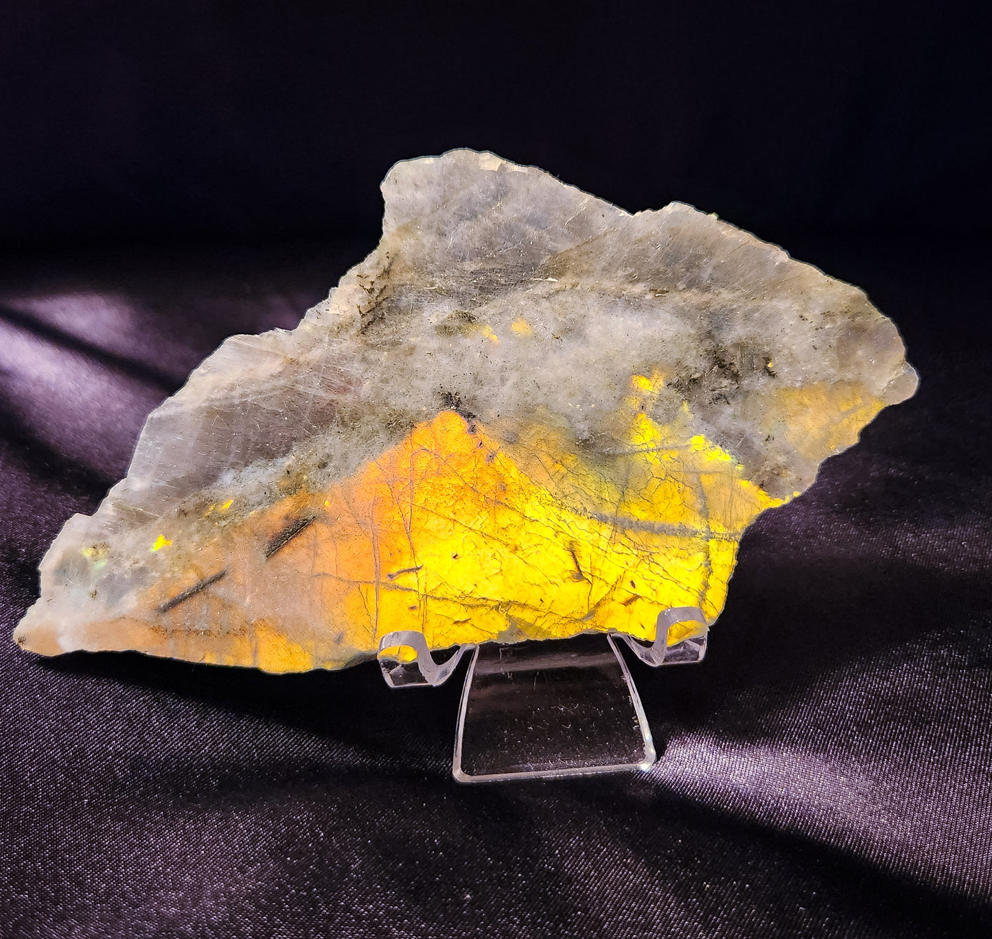 Golden Flash Labradorite Slab