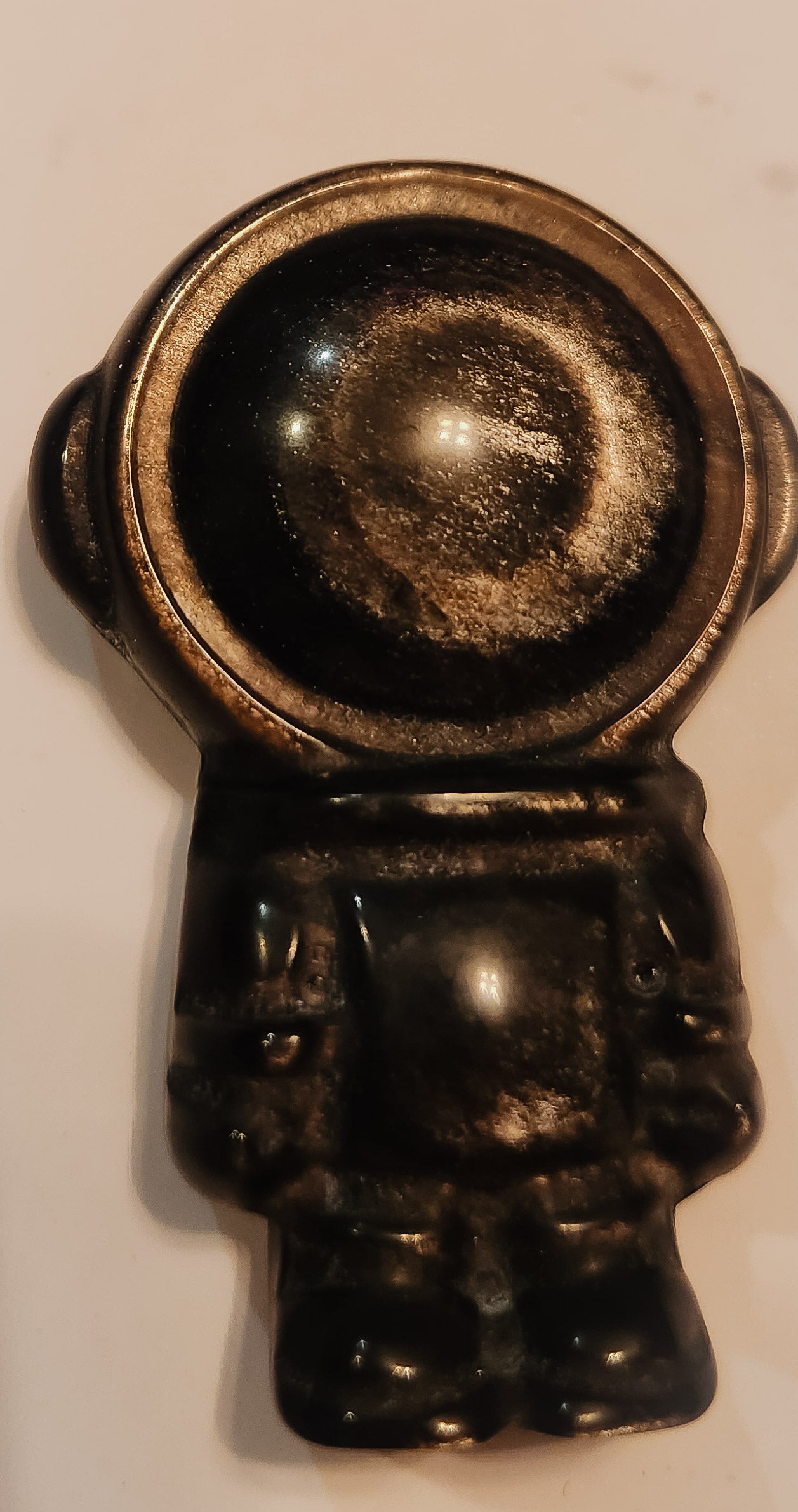 Silver Sheen Obsidian Astronaut