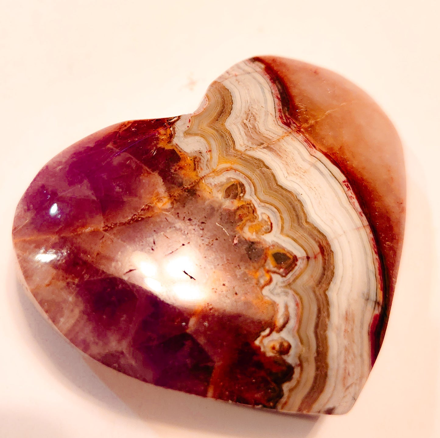 Amethyst Mixed Mexican Lace Heart
