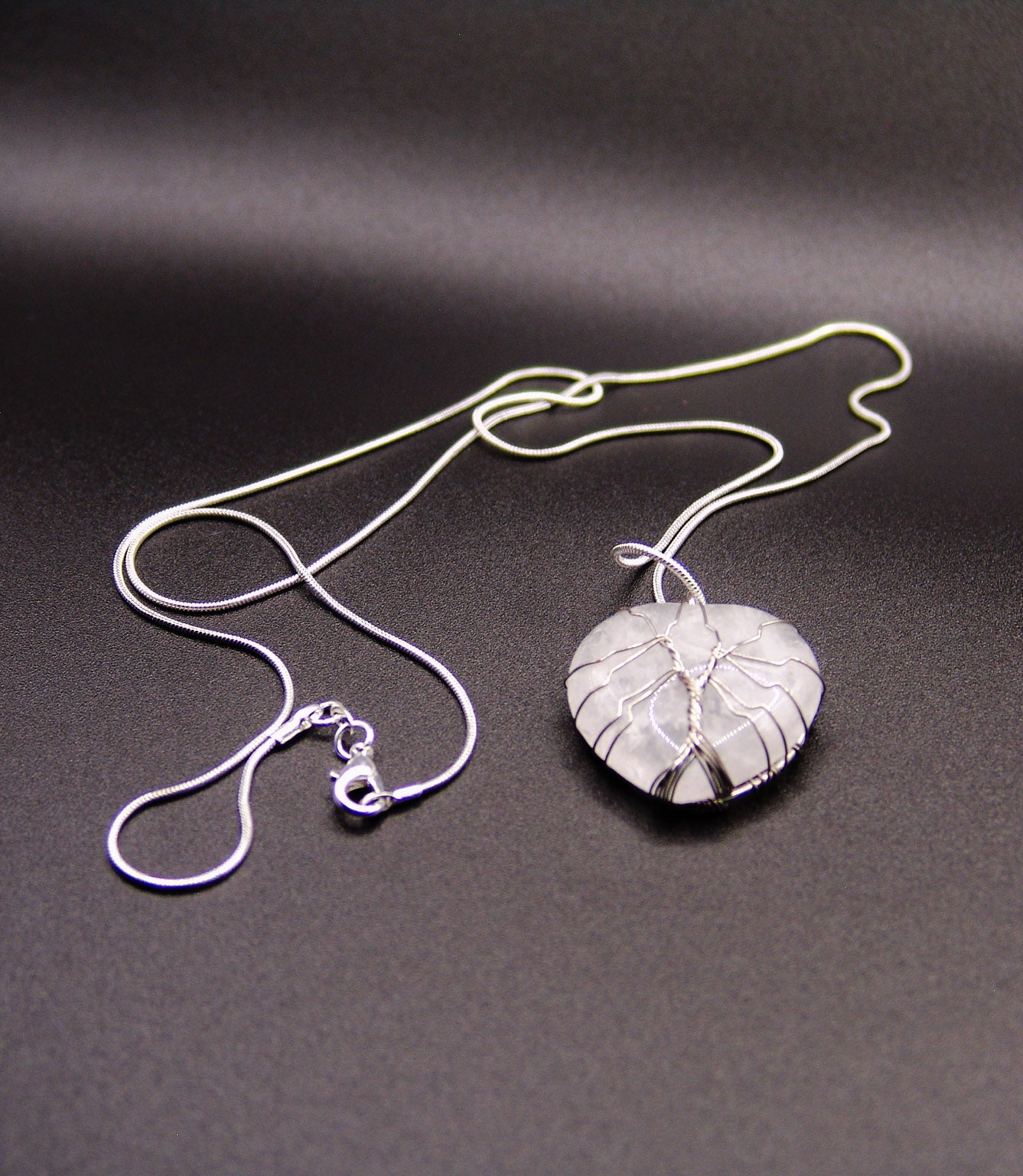 Clear Quartz Heart Pendant