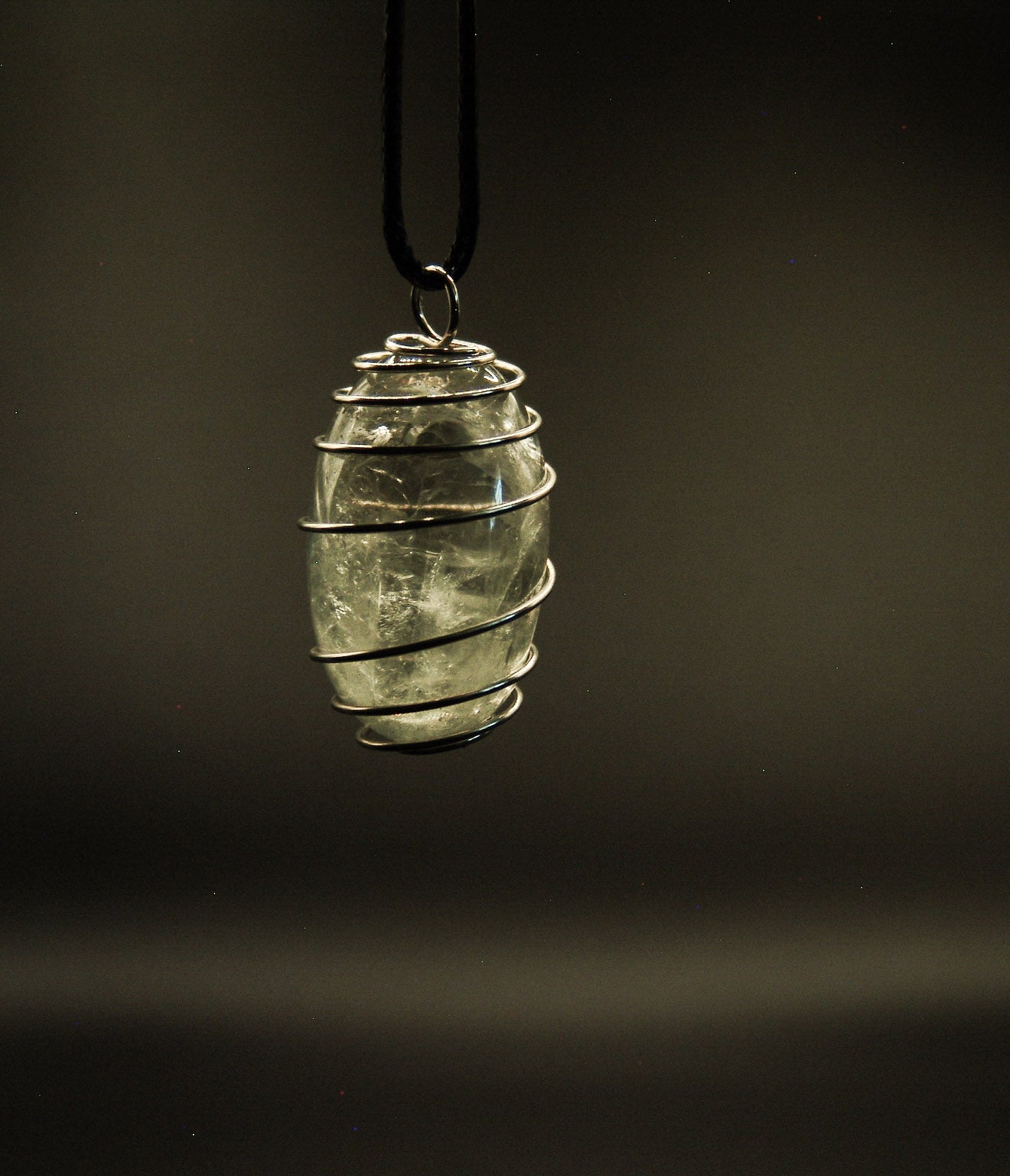 Sliver & Clear Quartz Pendant