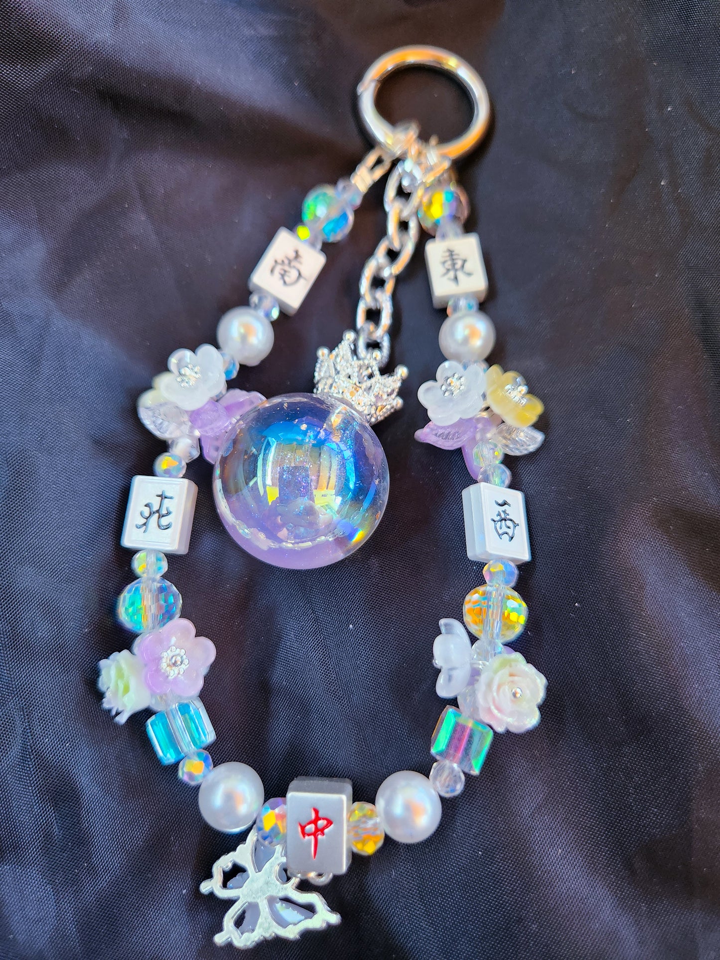 Floral & Orb Acrylic Charm
