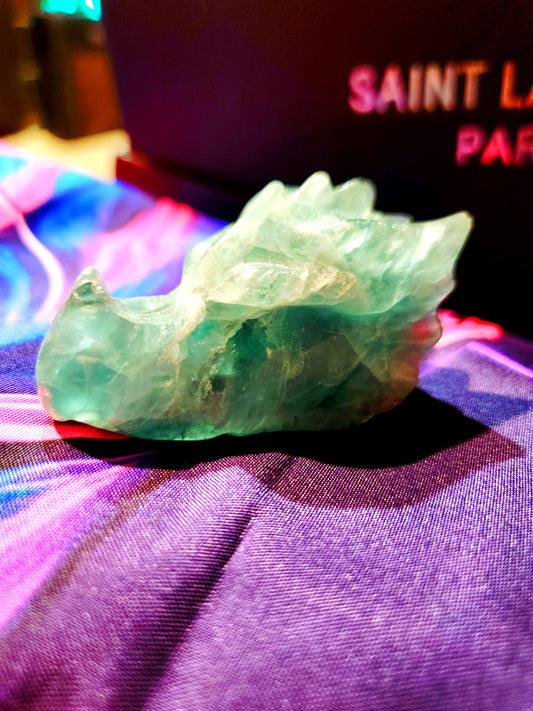 Green Fluorite Dragon Head