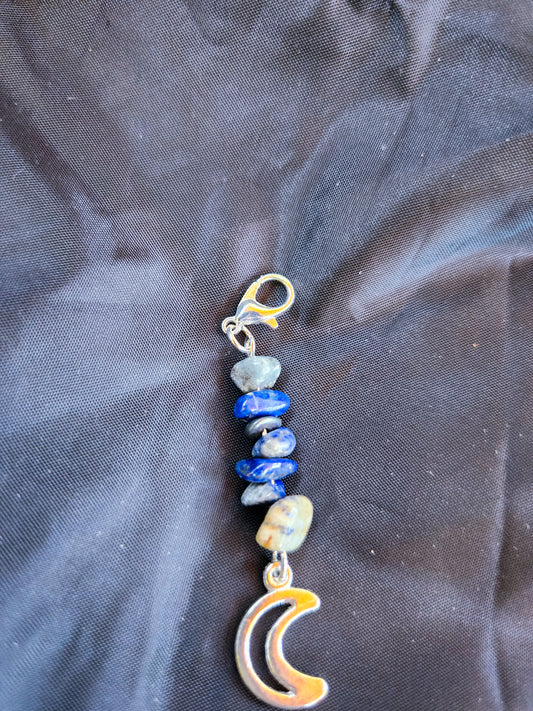 Blue Sodalite Bag & Keychain Charm