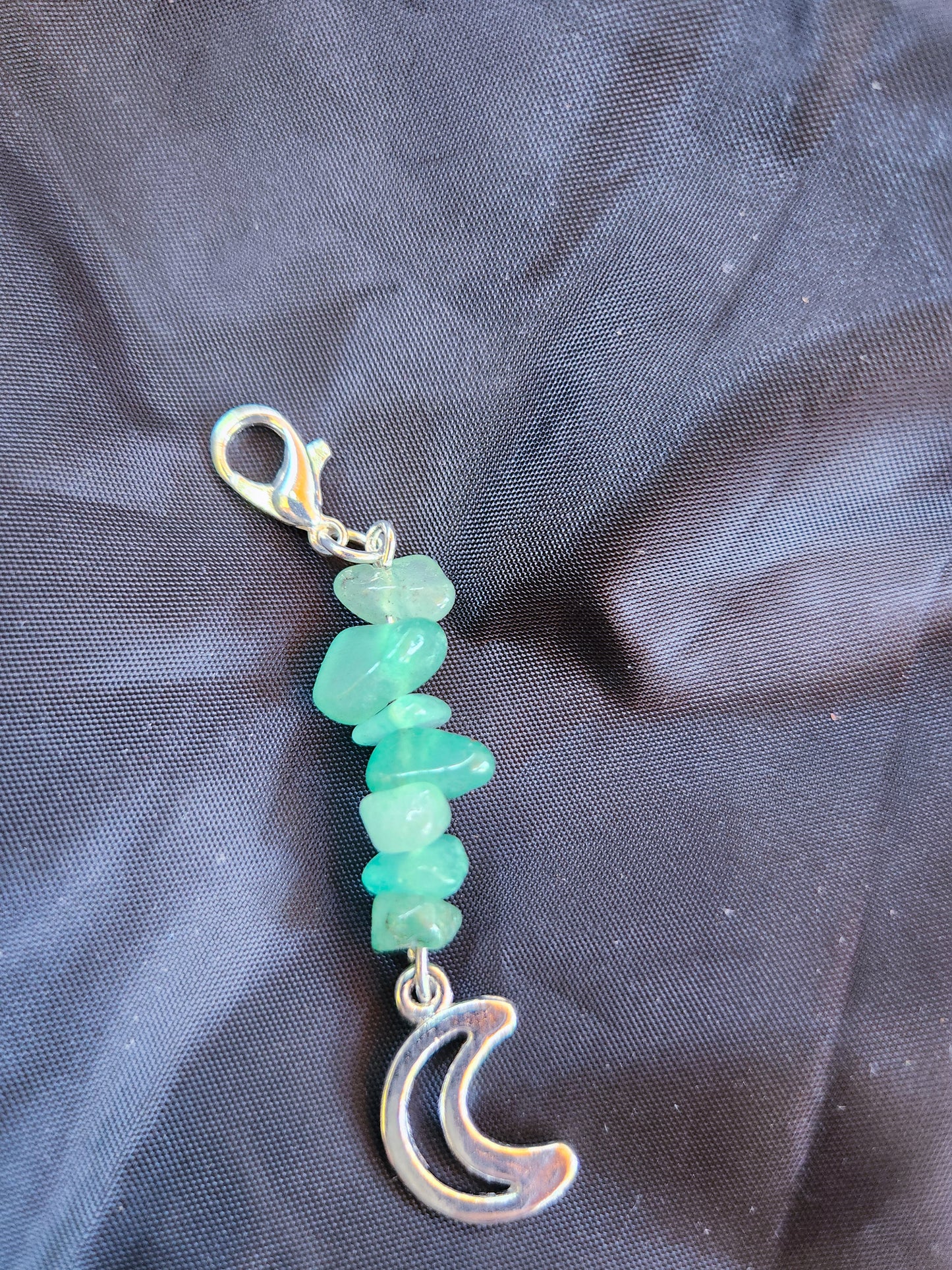 Green Fluorite Bag & Keychain Charm