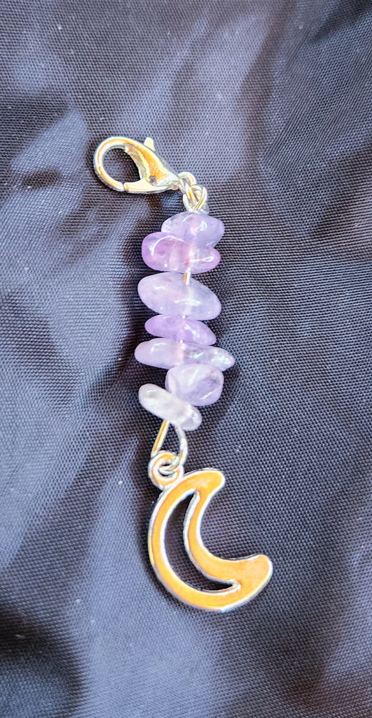 Amethyst Bag & Keychain Charm