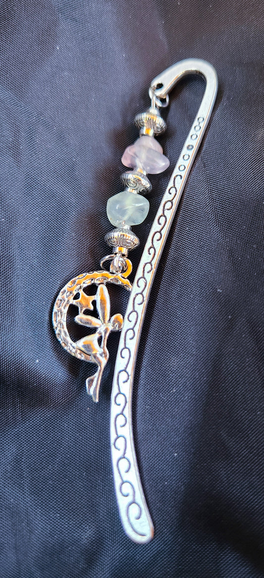 Fluorite & Metal Bookmark