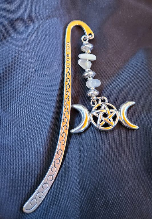 Clear Quartz & Metal Bookmark