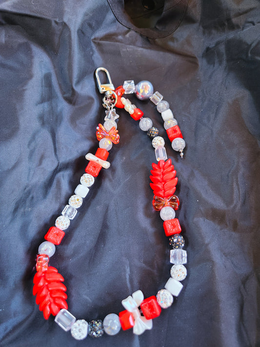 Large Red, White, & Gray Charm
