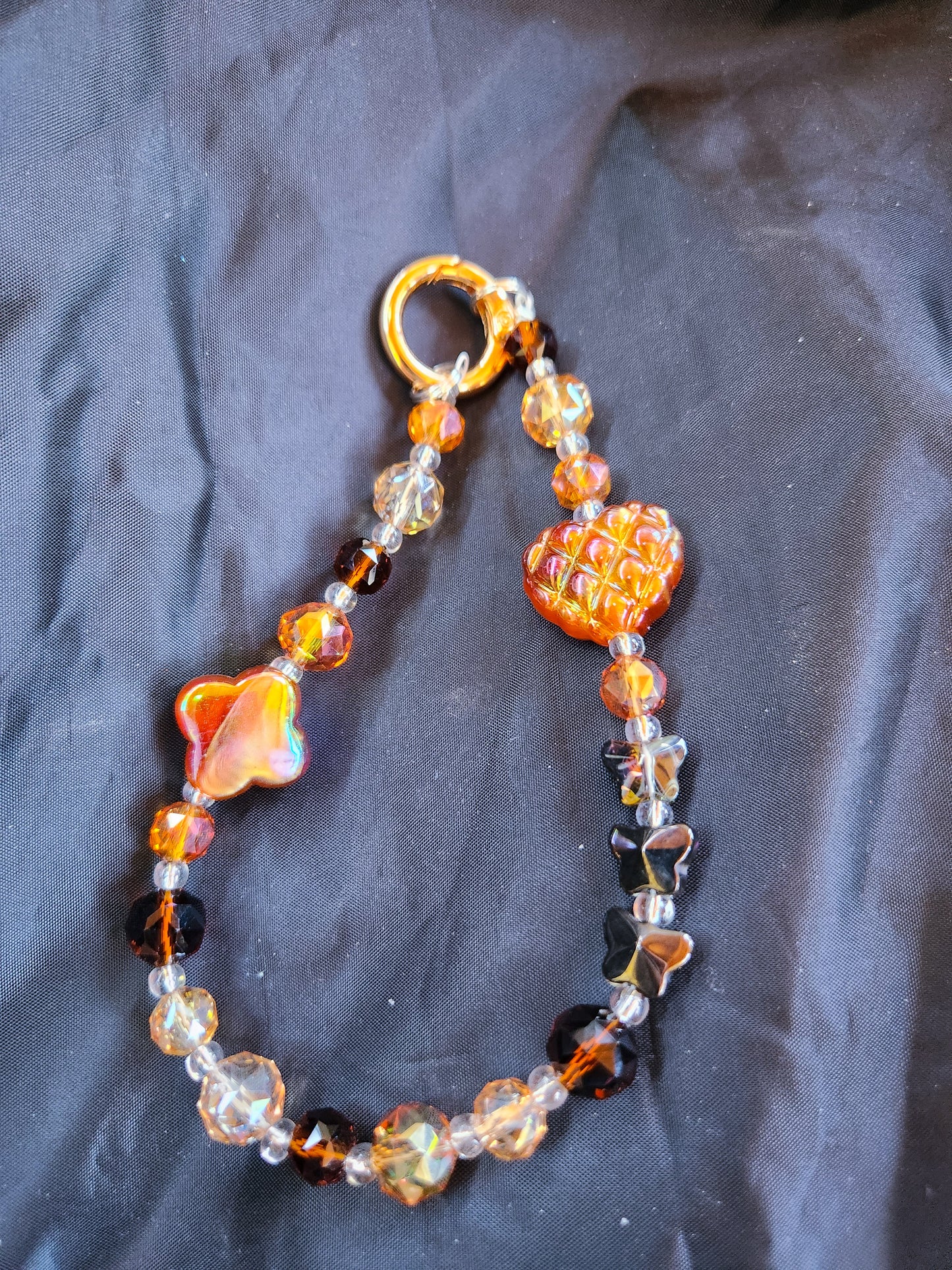 Brown & Orange Acrylic Charm