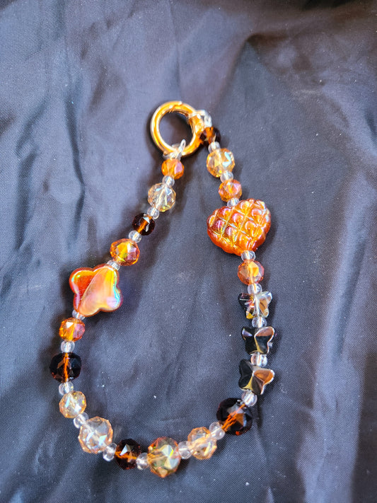 Brown & Orange Acrylic Charm