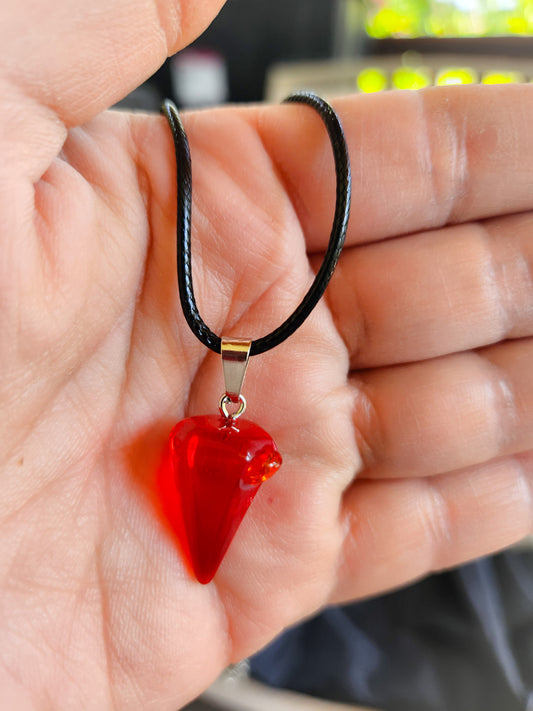 Red Resin Pendant