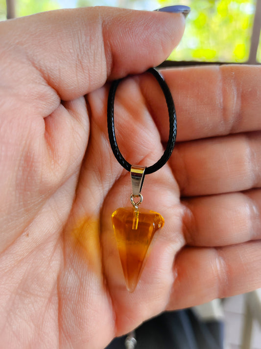 Yellow Resin Pendant