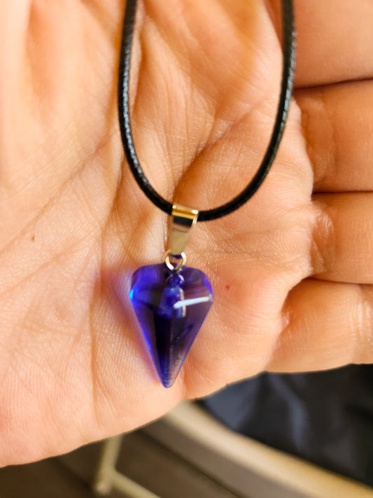 Dark Blue Resin Pendant