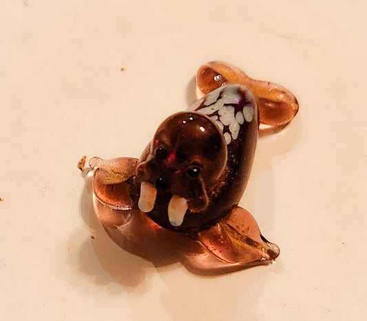 Miniature Glass-Blown Walrus