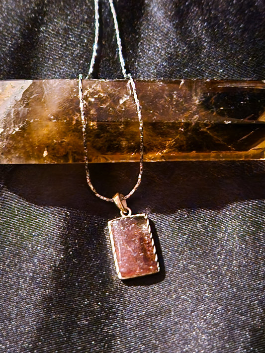 Strawberry Quartz in Silver