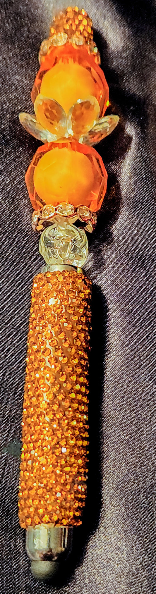 Orange & Golden Brown Beaded Stylus