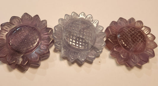 3 Purple Fluorite Dasies