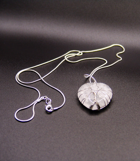 Clear Quartz Heart Pendant