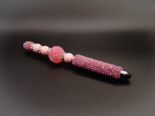 Pink Beaded Sparkle Stylus