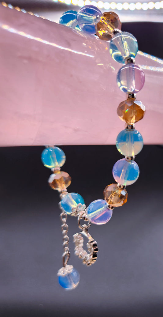 Blue & Sliver Charm Bracelet